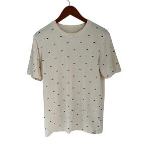 Scotch & Soda Cream T-Shirt With Taco Print Cotton/Elastane Blend Mens Size M